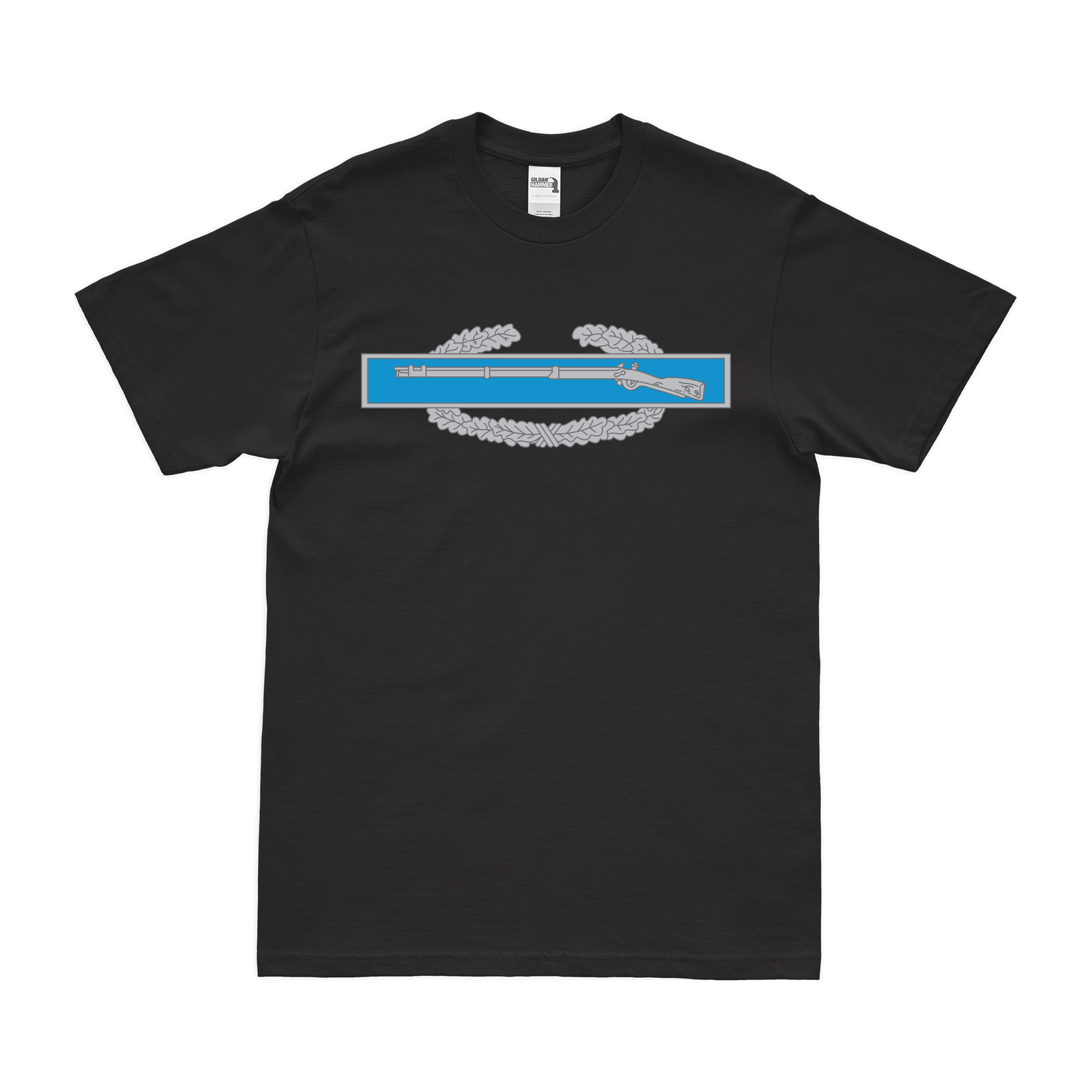Combat Infantryman Badge (CIB) Insignia T-Shirt Tactically Acquired Black Clean Small