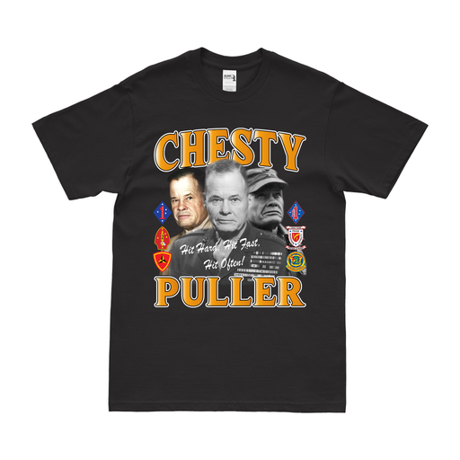 Lewis B. "Chesty" Puller USMC Legacy T-Shirt Tactically Acquired Black Small 