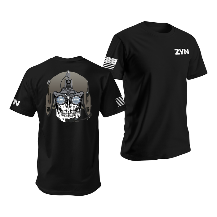 ZYN HGU-56 Army Crew Chief Helmet T-Shirt Tactically Acquired Black Small Chill