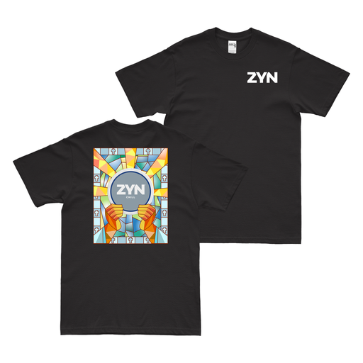 Forgive Me Father For I Have Zynned - Zyn Flavors Parody Funny T-Shirt Tactically Acquired Black Chill Small