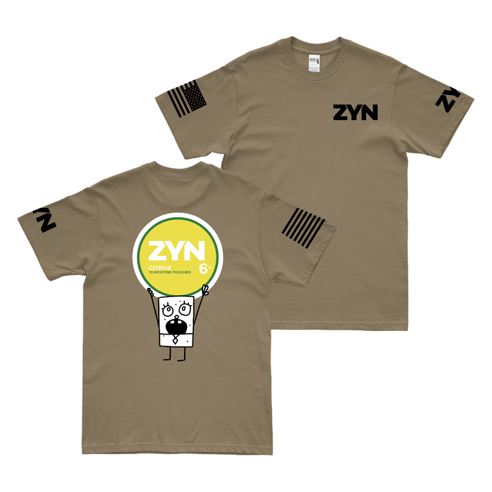 ZYN Bob T-Shirt Tactically Acquired Coyote Brown Citrus 