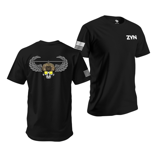 Zyn U.S. Army Air Assault Skull T-Shirt Tactically Acquired Black Small Citrus