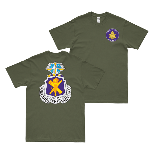 Double-Sided U.S. Army Civil Affairs Branch Insignia T-Shirt Tactically Acquired Military Green Small 