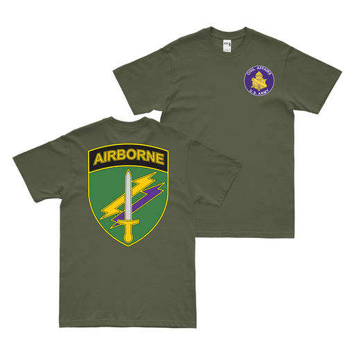 Double-Sided U.S. Army CAPCOC CSIB Emblem T-Shirt Tactically Acquired Military Green Small 