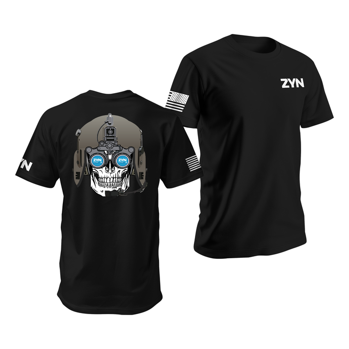 ZYN HGU-56 Army Crew Chief Helmet T-Shirt Tactically Acquired Black Small Cool Mint