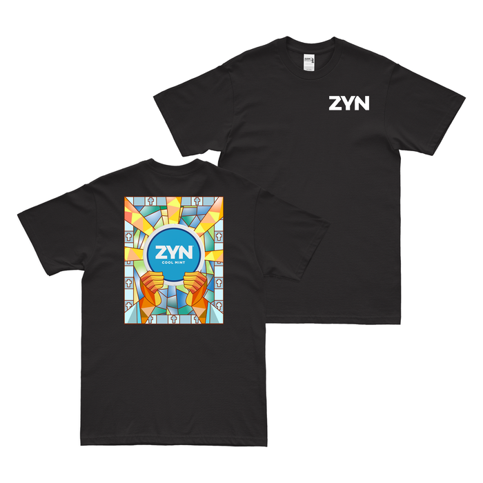 Forgive Me Father For I Have Zynned - Zyn Flavors Parody Funny T-Shirt Tactically Acquired Black Cool Mint Small