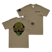 Fresh Cope Quad NVG's Special Forces Skull T-Shirt Tactically Acquired Coyote Brown S