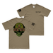 Fresh Cope Quad NVG's Special Forces Skull T-Shirt Tactically Acquired Coyote Brown Small 