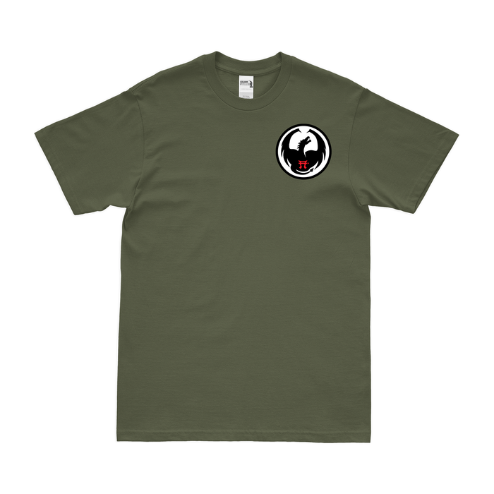 D Co, 1-187 IN, 3BCT, 101 ABN (AASLT) Left Chest T-Shirt Tactically Acquired Military Green Small 