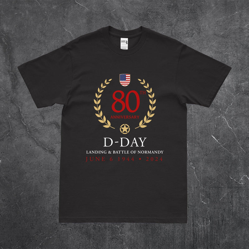80th Anniversary D-Day 2024 Normandy Landings Memorial Wreath T-Shirt
