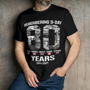 Remembering D-Day 2024 - 80th Anniversary Memorial T-Shirt Tactically Acquired   