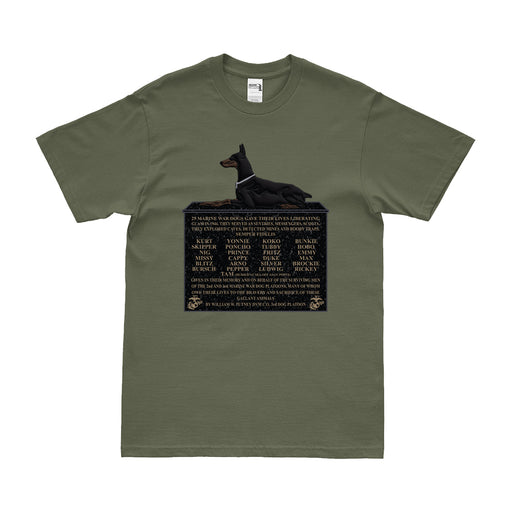 Doberman War Dog Memorial USMC WW2 Legacy T-Shirt Tactically Acquired   