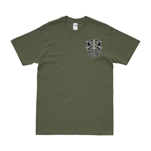 U.S. Army Special Forces De Oppresso Liber Left Chest Emblem T-Shirt Tactically Acquired   