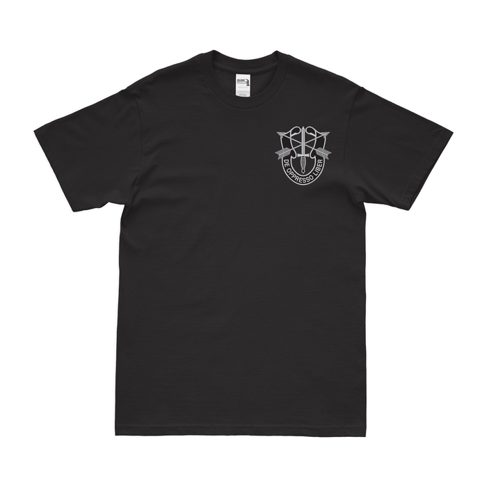 U.S. Army Special Forces De Oppresso Liber Left Chest Emblem T-Shirt Tactically Acquired   