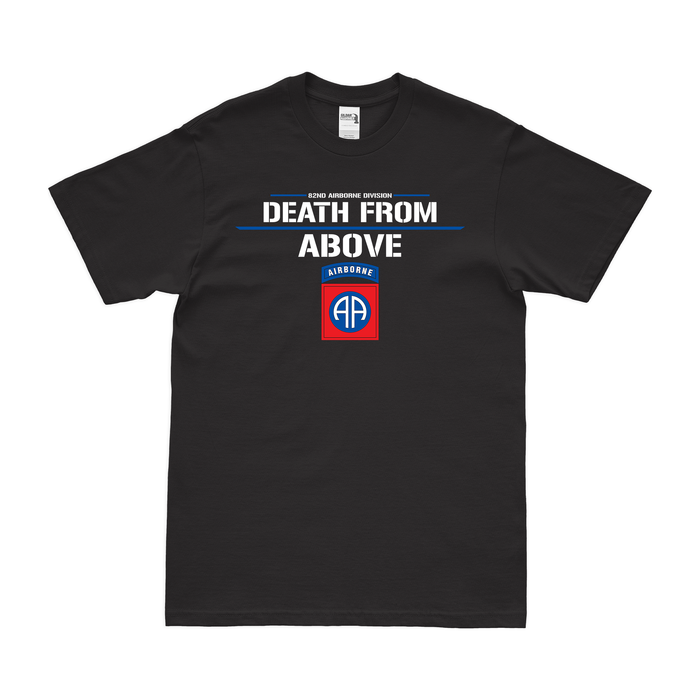 82nd Airborne 'Death From Above' Motto T-Shirt Tactically Acquired Black Small 