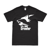 EA-18G 'Growler' Military Aircraft Logo Emblem T-Shirt Tactically Acquired Small Black 
