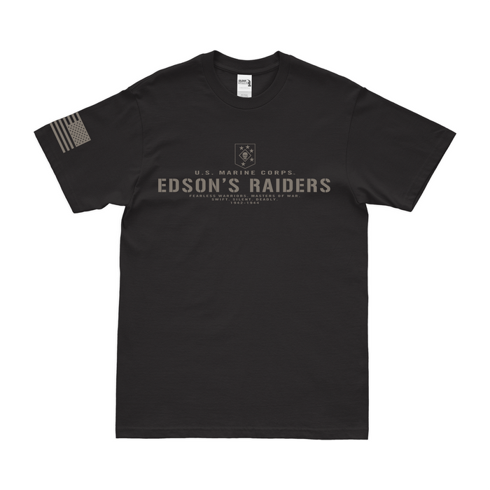 Edson's Raiders USMC WWII Legacy T-Shirt Tactically Acquired Black Small 