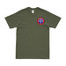 82nd Airborne Left Chest All-American Emblem T-Shirt Tactically Acquired Military Green Small 