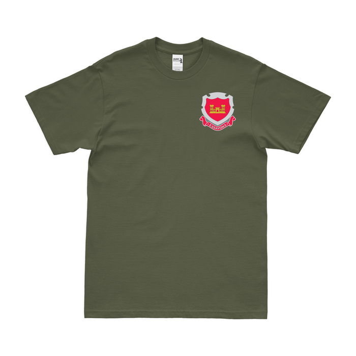 Engineer Corps Left Chest Insignia T-Shirt Tactically Acquired Military Green Small 