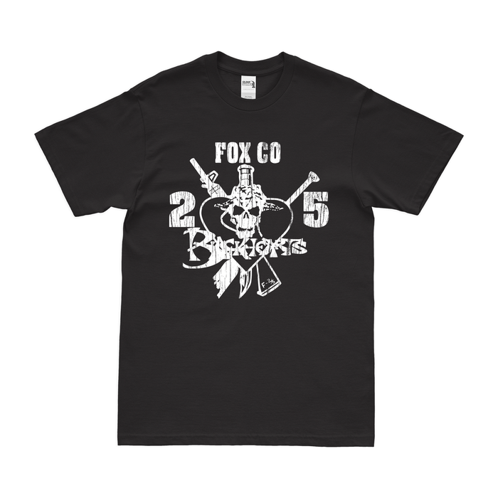 Fox Company 'Blackhearts' 2/5 Marines T-Shirt Tactically Acquired Black Distressed Small