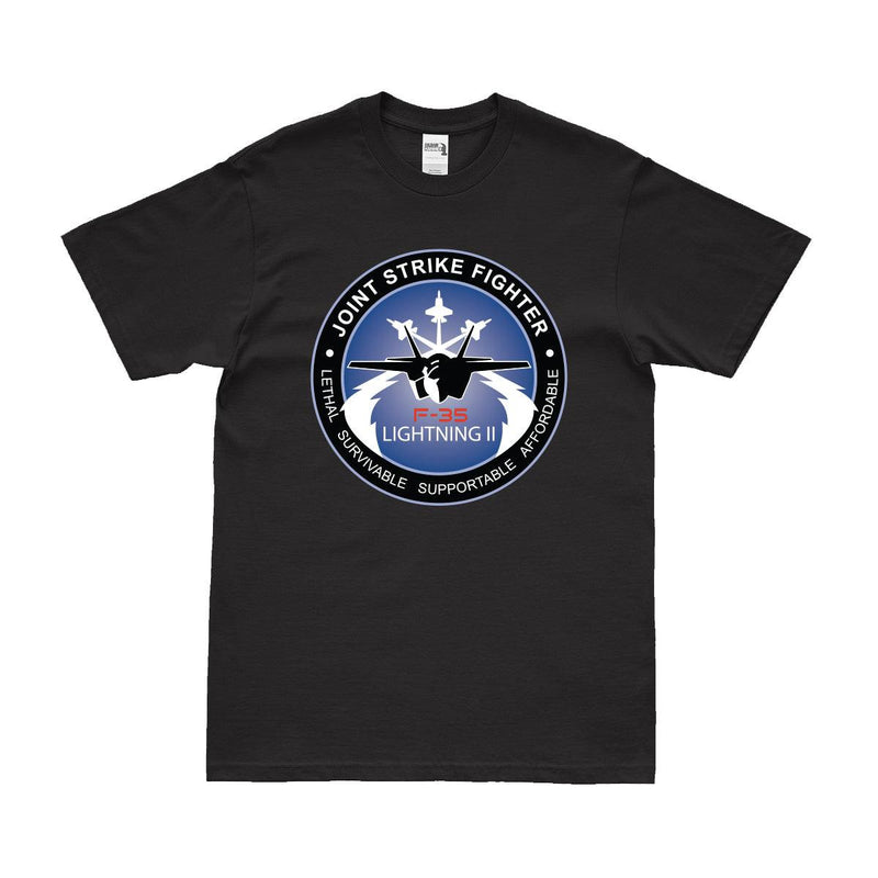 F-35 Lightning II Stealth Combat Aircraft Logo T-Shirt