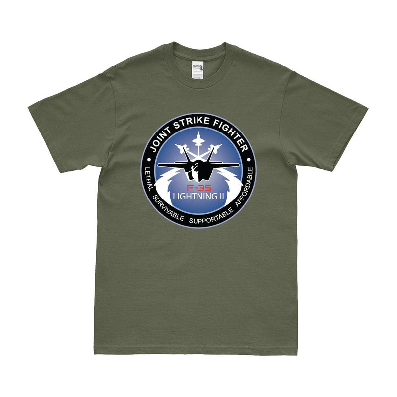 F-35 Lightning II Stealth Combat Aircraft Logo T-Shirt
