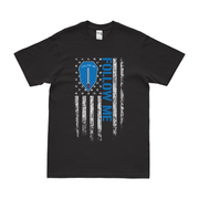 U.S. Army Infantry "Follow Me" American Flag T-Shirt Tactically Acquired Black Small 