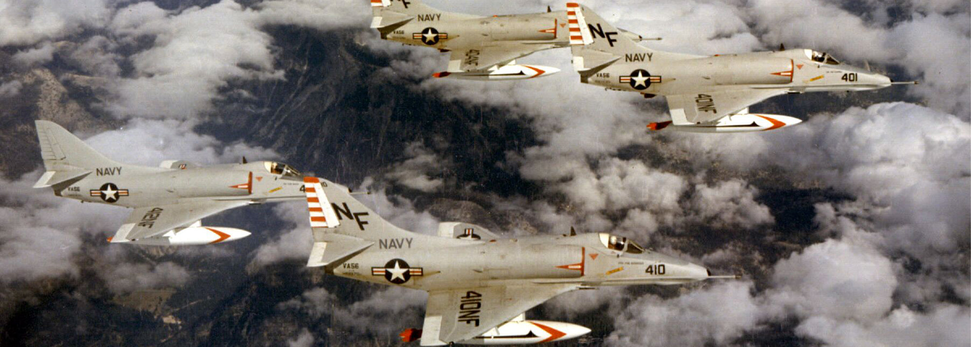 Four VA-56 A-4Es, mid-1960s