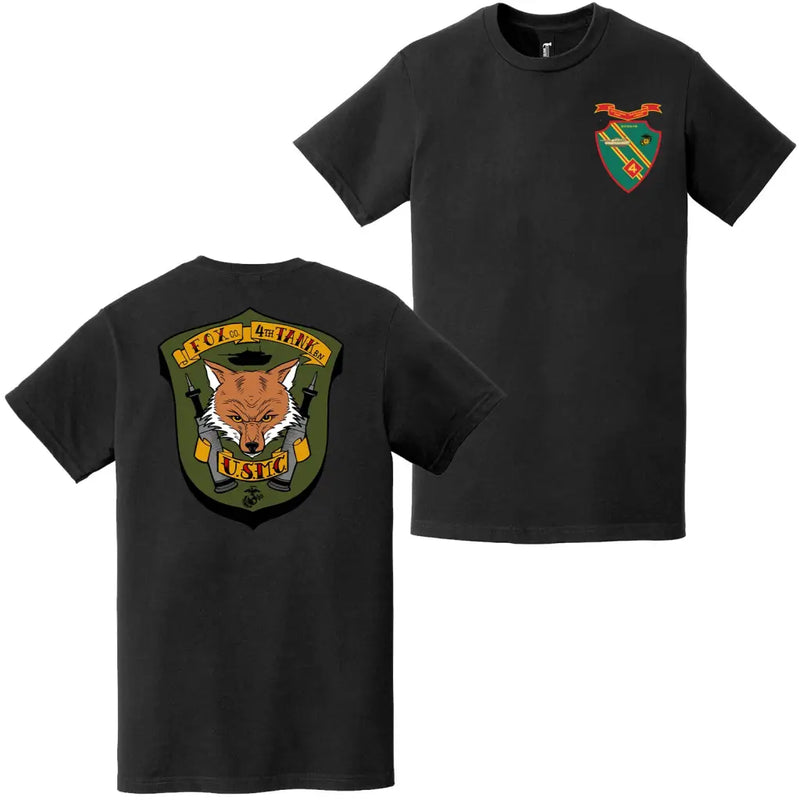 Double-Sided Fox Company 4th Tank Battalion USMC T-Shirt