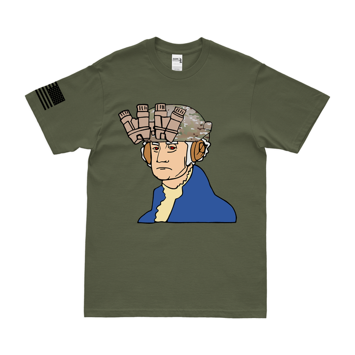 Tactical George Washington T-Shirt Tactically Acquired Military Green Small Multicam