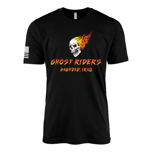 Ghost Riders Baghdad Iraq War T-Shirt Tactically Acquired Black Small