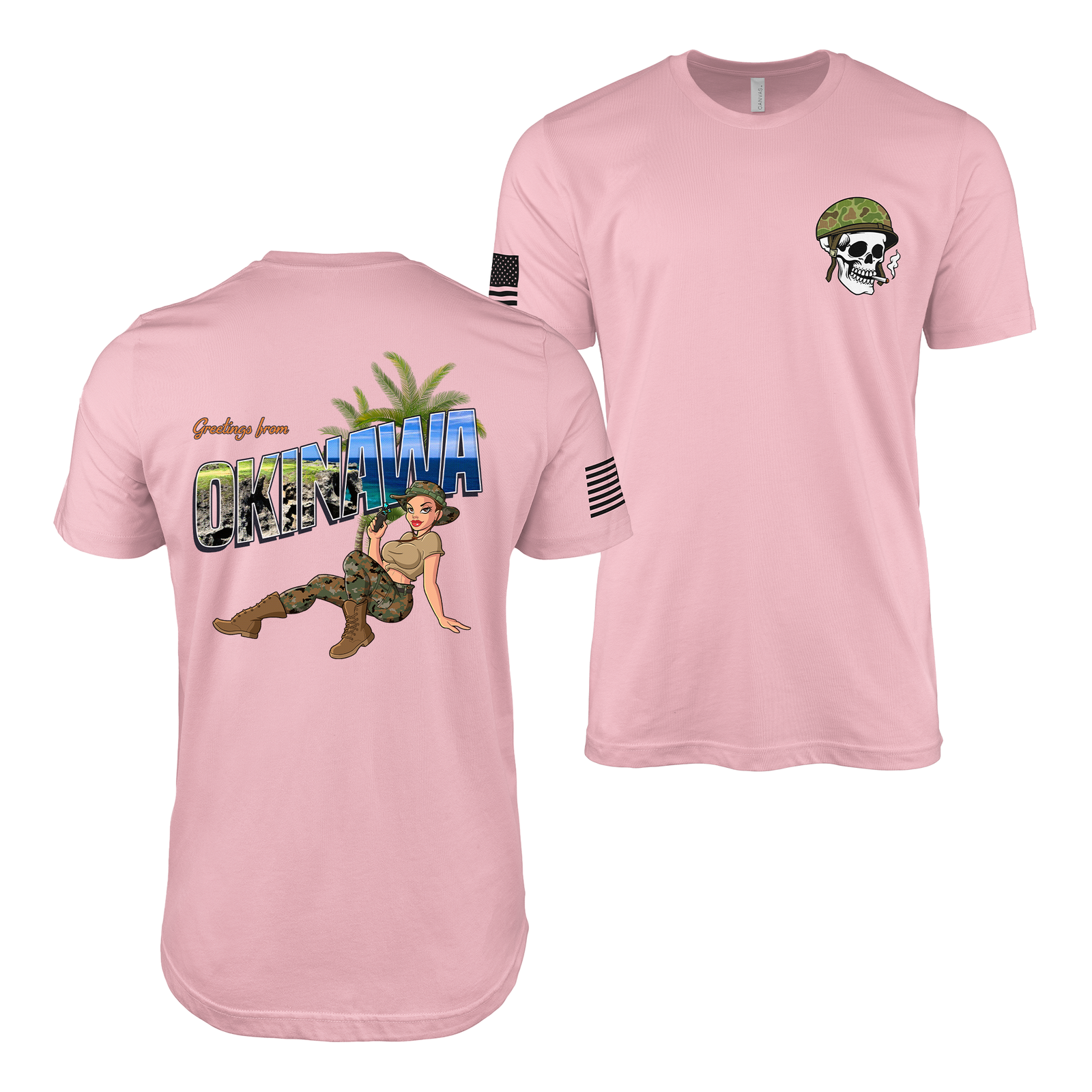 Yesi's Greetings From Okinawa Pin-Up T-Shirt Tactically Acquired Pink S