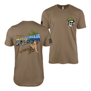 Yesi's Greetings From Okinawa Pin-Up T-Shirt Tactically Acquired Woodland Brown S