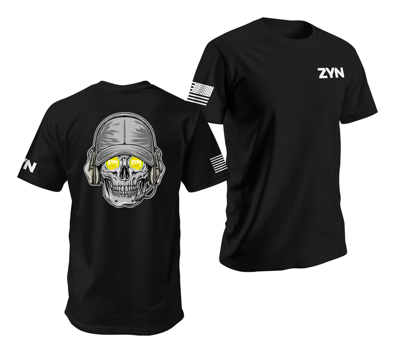 Zyn Grey Man Skull T-Shirt Tactically Acquired   