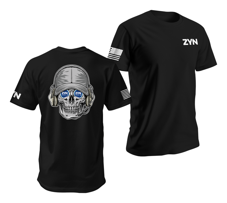 Zyn Grey Man Skull T-Shirt Tactically Acquired   