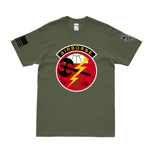 U.S. Army Hatchet Force Special Forces Vietnam T-Shirt Tactically Acquired Military Green Clean Small