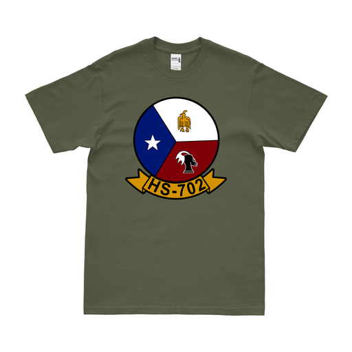 Helicopter Anti-Submarine Squadron 702 (HS-702) T-Shirt Tactically Acquired Military Green Clean Small