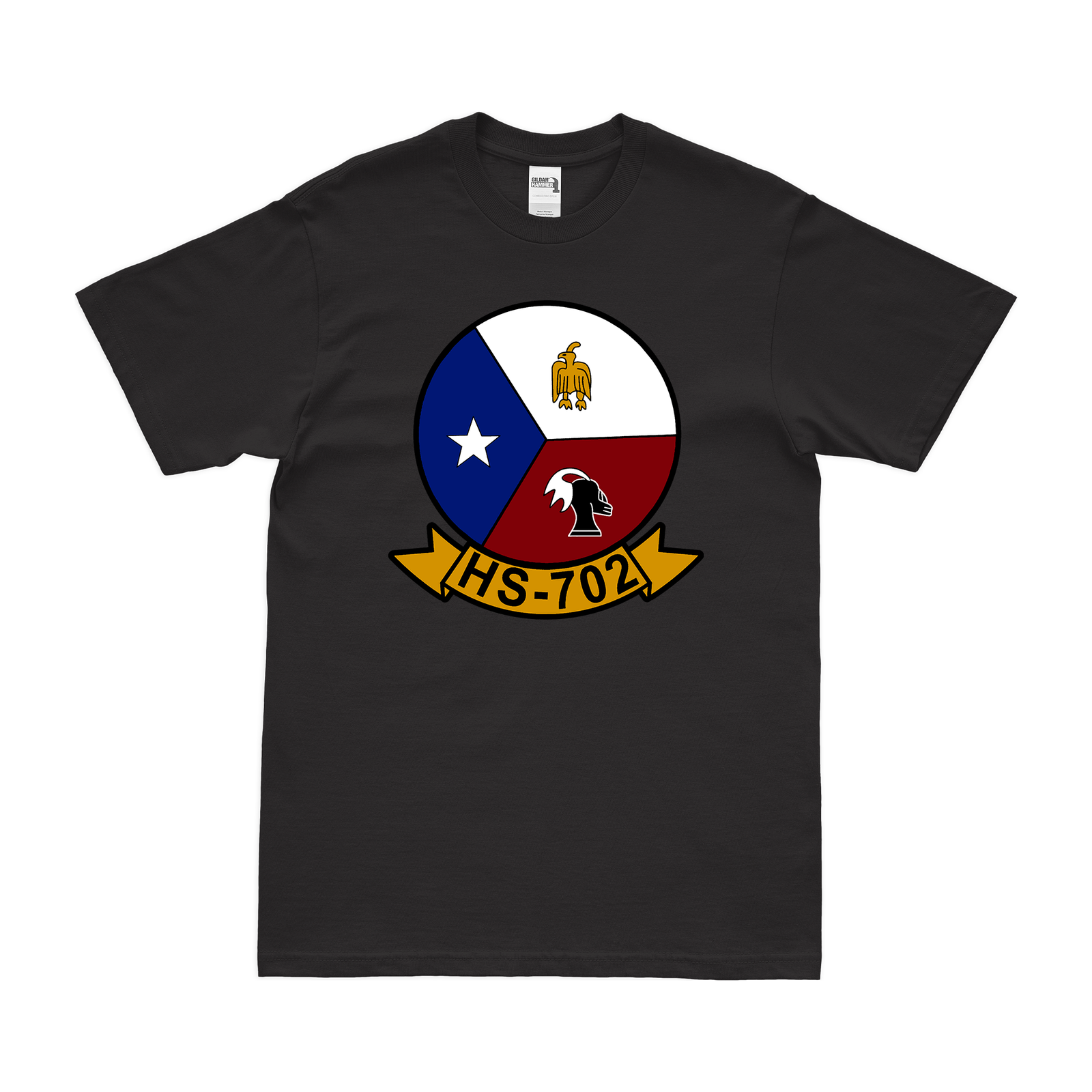 Helicopter Anti-Submarine Squadron 702 (HS-702) T-Shirt Tactically Acquired Black Clean Small