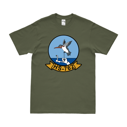 Helicopter Anti-Submarine Squadron 762 (HS-762) T-Shirt Tactically Acquired Military Green Clean Small