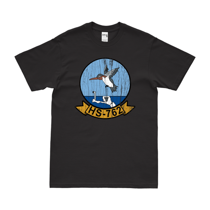 Helicopter Anti-Submarine Squadron 762 (HS-762) T-Shirt Tactically Acquired Black Distressed Small