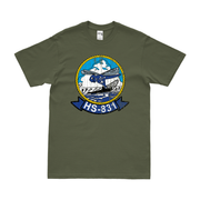 Helicopter Anti-Submarine Squadron 831 (HS-831) T-Shirt Tactically Acquired Military Green Distressed Small