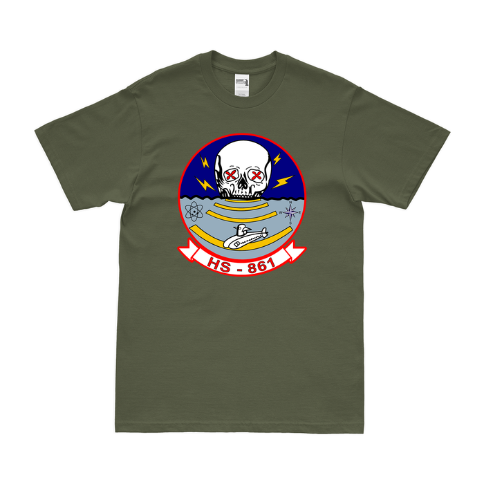 Helicopter Anti-Submarine Squadron 861 (HS-861) T-Shirt Tactically Acquired Military Green Clean Small