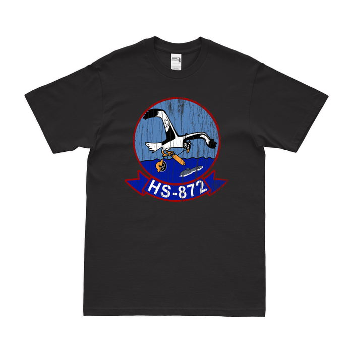 Helicopter Anti-Submarine Squadron 872 (HS-872) T-Shirt Tactically Acquired Black Distressed Small