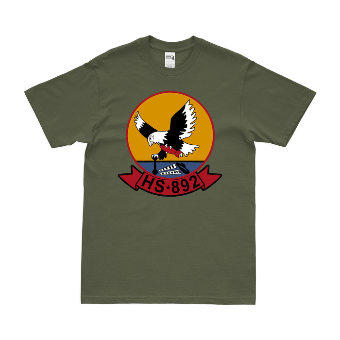 Helicopter Anti-Submarine Squadron 892 (HS-892) T-Shirt Tactically Acquired Military Green Clean Small