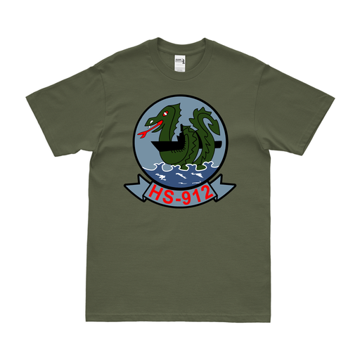 Helicopter Anti-Submarine Squadron 912 (HS-912) T-Shirt Tactically Acquired Military Green Clean Small