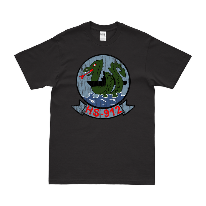 Helicopter Anti-Submarine Squadron 912 (HS-912) T-Shirt Tactically Acquired Black Distressed Small