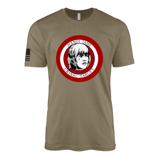 Hanoi Jane Urinal Target T-Shirt Tactically Acquired Coyote Brown Small