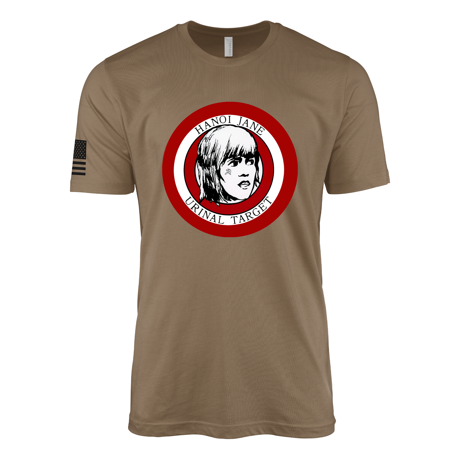 Hanoi Jane Urinal Target T-Shirt Tactically Acquired Woodland Brown Small