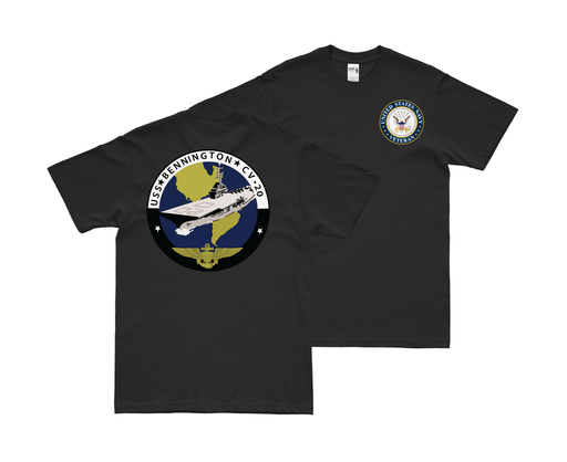 Double-Sided USS Bennington (CV-20) Veteran T-Shirt Tactically Acquired Small Black 