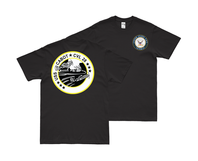 Double-Sided USS Cabot (CVL-28) Veteran T-Shirt